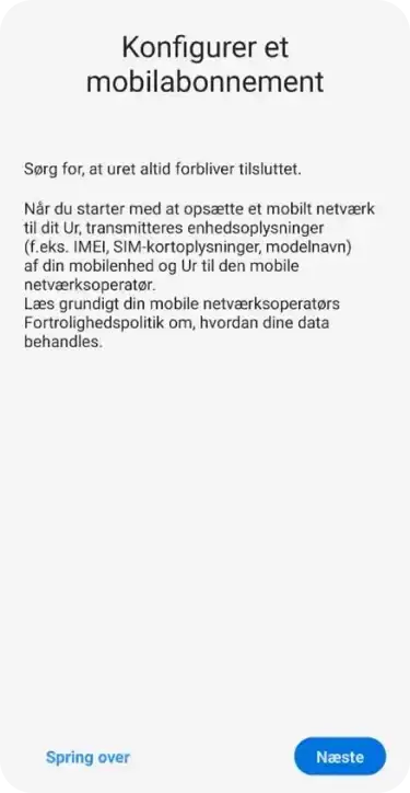Konfigurer mobilabonnement